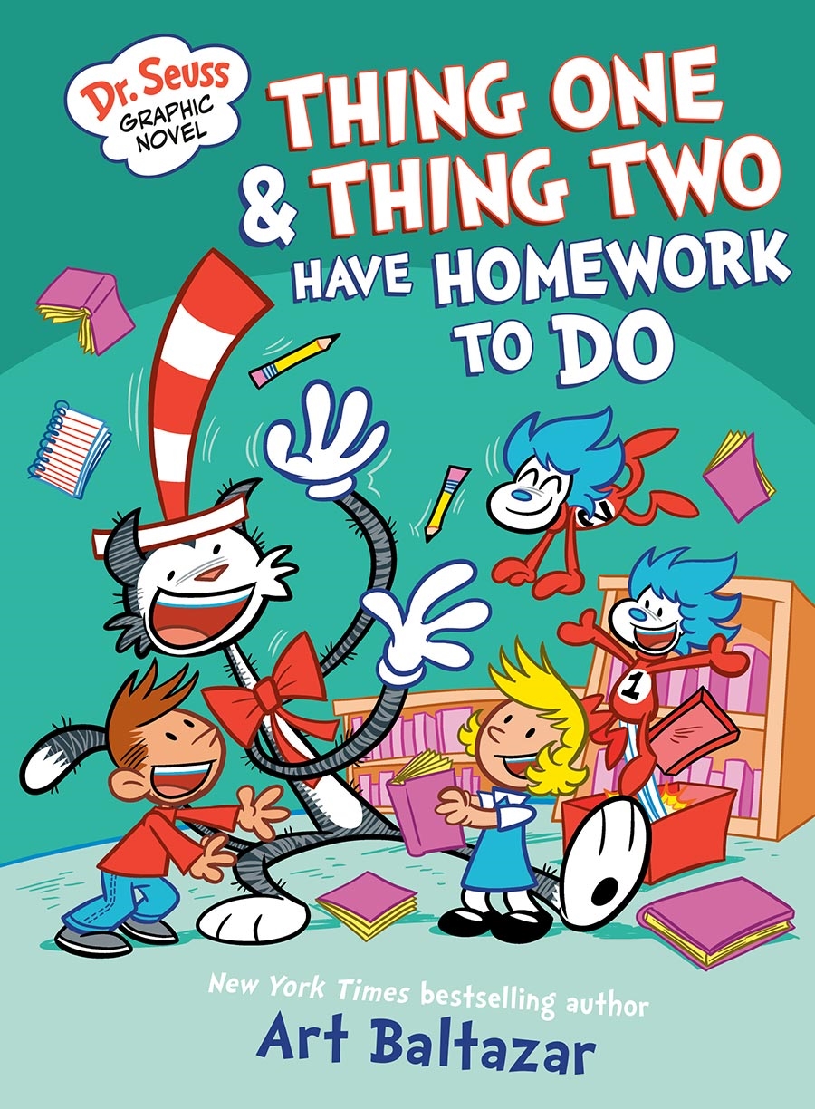 Dr Seuss Graphic Novel Thing One & Thing Two Have Homework To Do (HC) 20088 - фото 37456